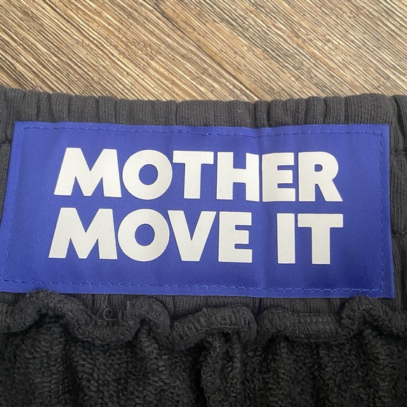 Mother Denim Move It Mélange Printed French Cotton-Terry Shorts Black Blue Small - Picture 3 of 7
